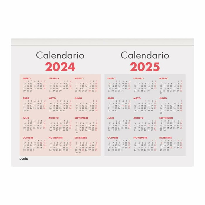 Dohe Calendario de Sobremesa Faldilla 30x21cm Números Grandes 2026