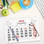 Dohe Calendario de Sobremesa Faldilla 30x21cm Números Grandes 2026