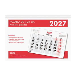 Dohe Calendario de Sobremesa Faldilla 2027 Números Grandes 30x21cm