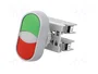 SPAMEL Interruptor doble ST22 22mm NA x2 negro/verde