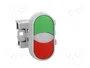 SPAMEL Interruptor doble ST22 22mm NA x2 negro/verde