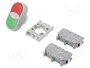 SPAMEL Interruptor doble ST22 22mm NA x2 negro/verde