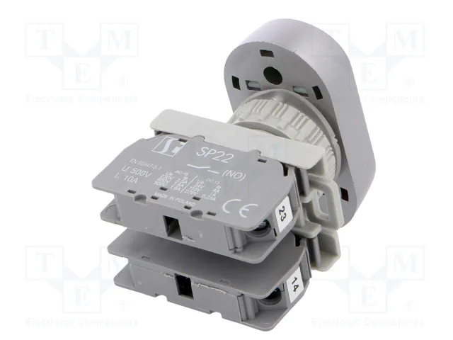 SPAMEL Interruptor doble ST22 22mm NA x2 negro/verde SPAMEL Interruptor doble ST22 22mm NA x2 negro/verde