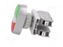 SPAMEL Interruptor doble ST22 22mm NA x2 negro/verde