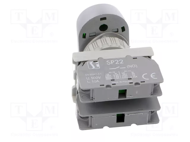 SPAMEL Interruptor doble ST22 22mm NA x2 negro/verde SPAMEL Interruptor doble ST22 22mm NA x2 negro/verde