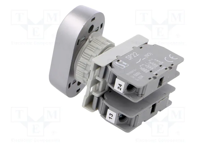 SPAMEL Interruptor doble ST22 22mm NA x2 negro/verde SPAMEL Interruptor doble ST22 22mm NA x2 negro/verde