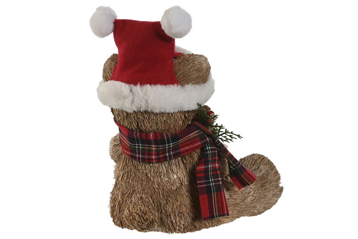 DKD Home Decor Figura Navidad Oso Alpina Marron Rojo Porexpan 20 x 22 x 22 cm (2 Unidades)