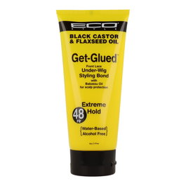 Eco Styler GET-GLUED Extreme Hold Gel de Fijación con Aceite de Ricino Negro, Linaza y Babasú, Máximo Control y Duración, 177 ml / 6 oz