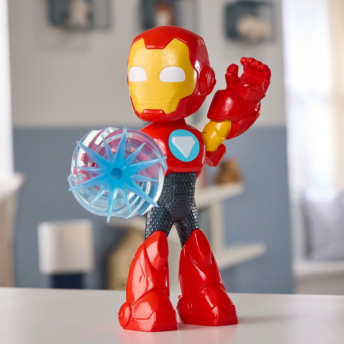 Hasbro Marvel Iron Man G2831 Mega Figura de Acción de 22.8 cm para Niños +3 Años, con 5 Puntos de Articulación - Idioma: Inglés, Francés, Alemán, Portugués, Español Hasbro Marvel Iron Man G2831 Mega Figura de Acción de 22.8 cm para Niños +3 Años, con 5 Puntos de Articulación - Idioma: Inglés, Francés, Alemán, Portugués, Español