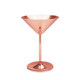 Lumian Copa Martini de Acero Inoxidable con Detalle en Cobre, Capacidad 23 cl