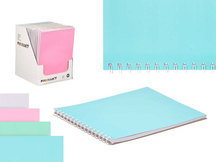 Pincello Tomanotas A4 40 Hojas Anillo Color Pastel Surtidos 21x30 cm (Set de 48) Pincello Tomanotas A4 40 Hojas Anillo Color Pastel Surtidos 21x30 cm (Set de 48)