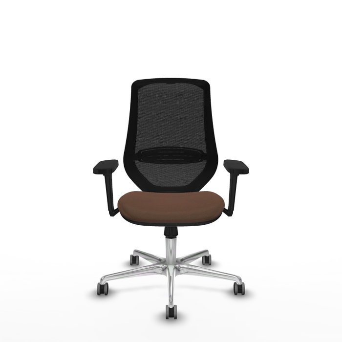 PIQUERAS Y CRESPO Silla de oficina Mardos con mecanismo Sincro, Brazos 3D, Marrón oscuro y Negro PIQUERAS Y CRESPO Silla de oficina Mardos con mecanismo Sincro, Brazos 3D, Marrón oscuro y Negro