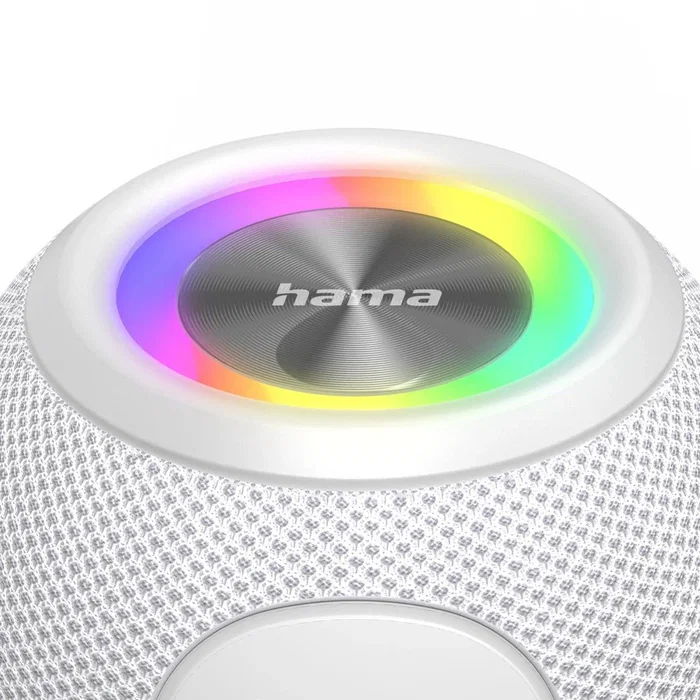 Hama 00188238 Altavoz Bluetooth Portátil Esférico, Blanco, 5W, Luces LED, True Wireless Stereo (TWS), 10h Batería, Resistente al Agua, para Playa y Fiesta Hama 00188238 Altavoz Bluetooth Portátil Esférico, Blanco, 5W, Luces LED, True Wireless Stereo (TWS), 10h Batería, Resistente al Agua, para Playa y Fiesta