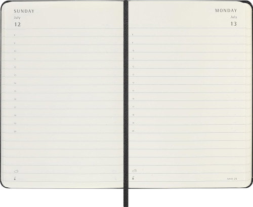 Moleskine DHB12DC2Y26 Agenda 2026 Tapa Dura 12 Meses Diaria P 9 x 14 CM Negra