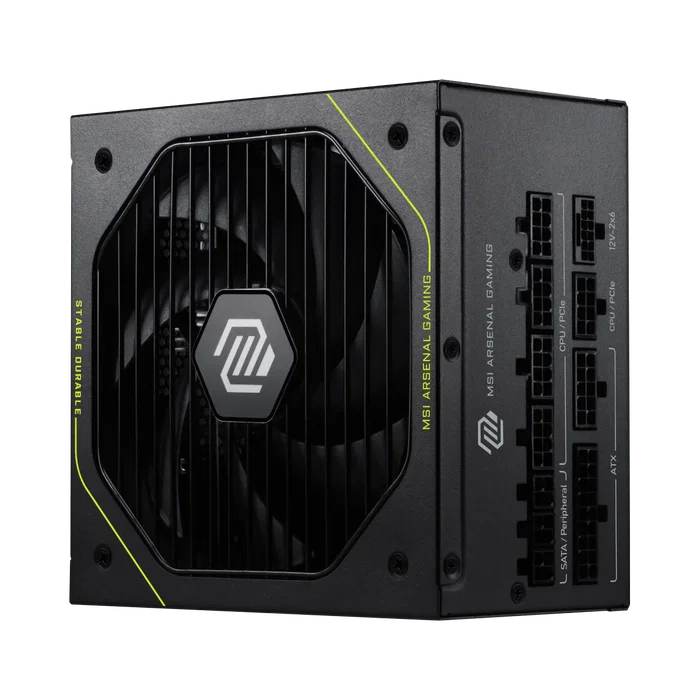 MSI MAG A1200PLS PCIE5 1200W 80 Plus Platinum Modular Fuente Alimentación PSU con conector 12V-2x6 nativo para RTX 50
