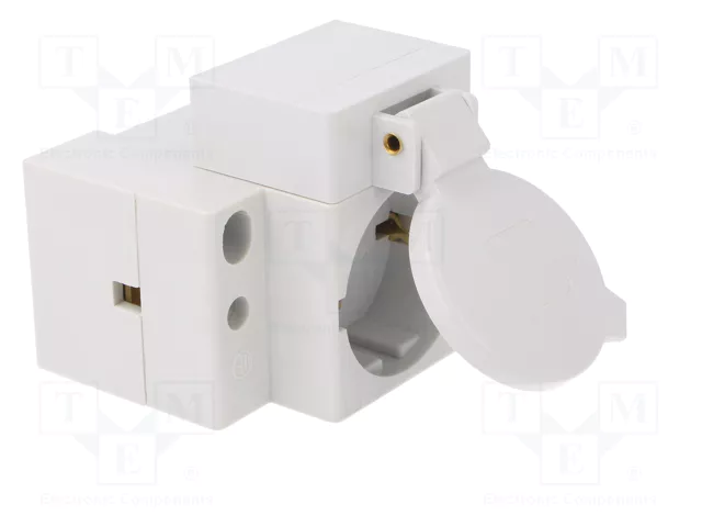HAGER Enchufe tipo F (Schuko) para raíl DIN