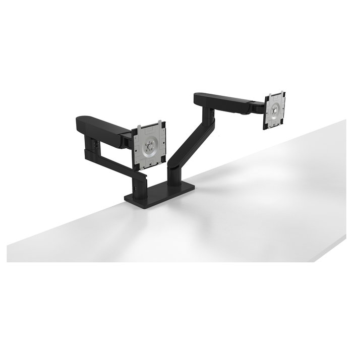 DELL MDA20 Brazo Tijera para 2 Monitores (hasta 27"), Ajuste de Altura, Profundidad, Inclinación y Pivote, 100x100mm VESA, Negro