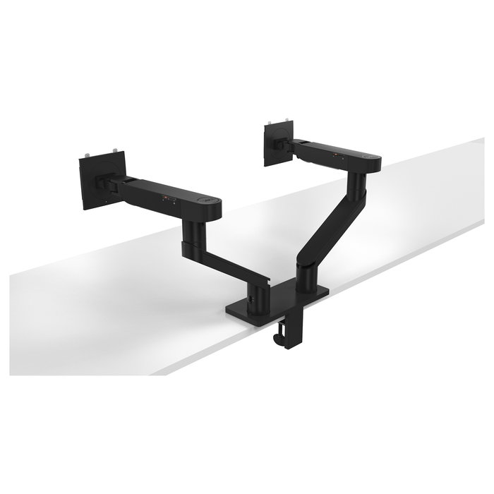 DELL MDA20 Brazo Tijera para 2 Monitores (hasta 27"), Ajuste de Altura, Profundidad, Inclinación y Pivote, 100x100mm VESA, Negro