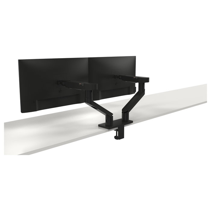 DELL MDA20 Brazo Tijera para 2 Monitores (hasta 27"), Ajuste de Altura, Profundidad, Inclinación y Pivote, 100x100mm VESA, Negro