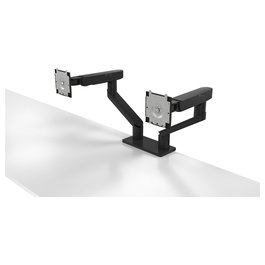 DELL MDA20 Brazo Tijera para 2 Monitores (hasta 27"), Ajuste de Altura, Profundidad, Inclinación y Pivote, 100x100mm VESA, Negro