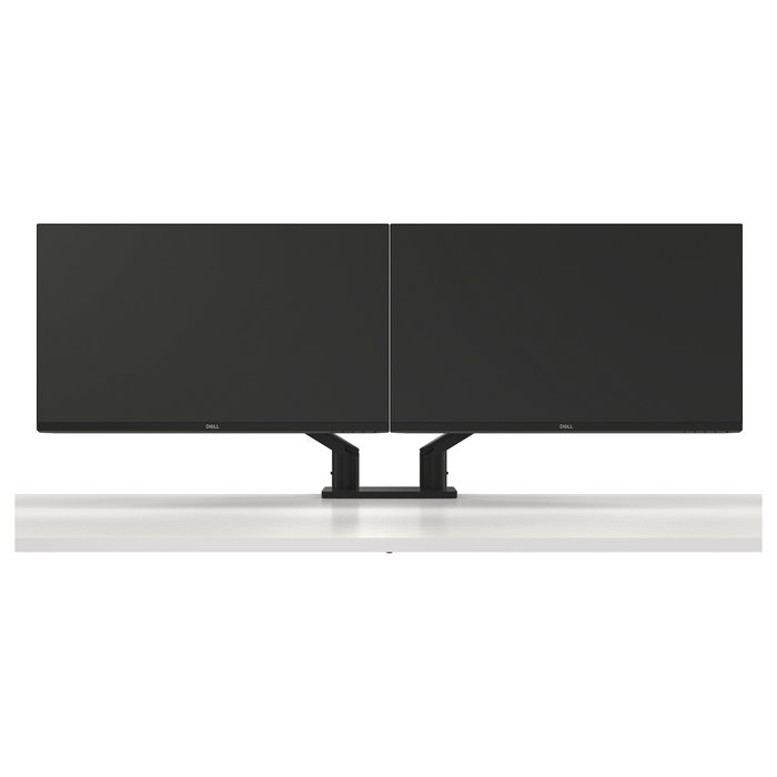 DELL MDA20 Brazo Tijera para 2 Monitores (hasta 27"), Ajuste de Altura, Profundidad, Inclinación y Pivote, 100x100mm VESA, Negro