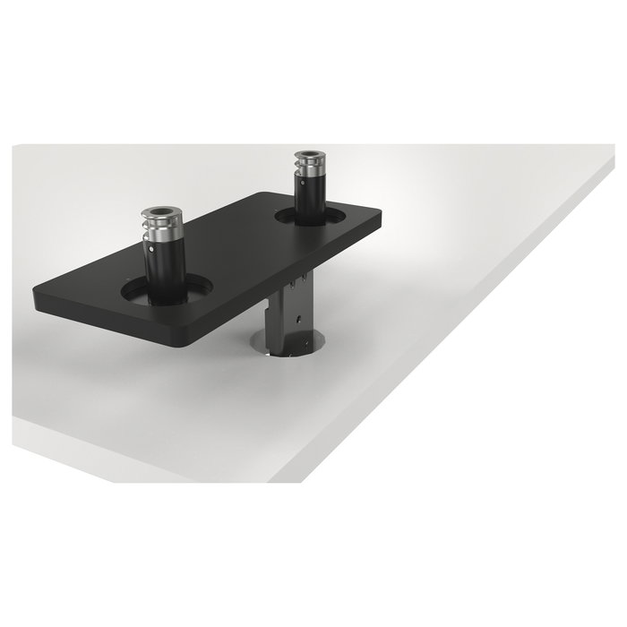 DELL MDA20 Brazo Tijera para 2 Monitores (hasta 27"), Ajuste de Altura, Profundidad, Inclinación y Pivote, 100x100mm VESA, Negro