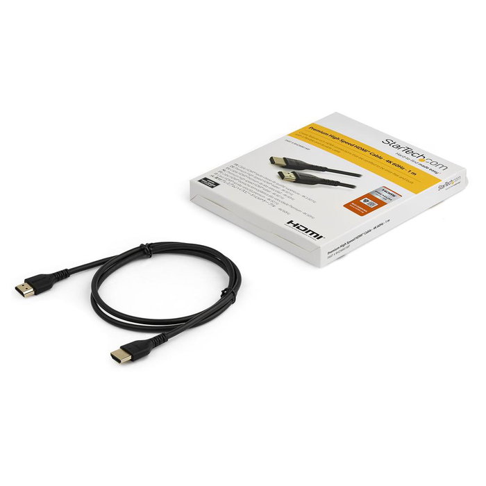 StarTech Cable HDMI Alta Velocidad con Ethernet - 4K 60Hz - 1m - HDMI Tipo A Estándar