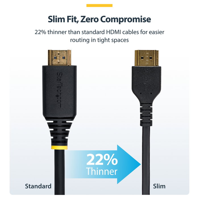 StarTech Cable HDMI 2.0 1m Premium Alta Velocidad RHDMM1MP, 4K UHD 60Hz, HDR, ARC, Ethernet, para TV y Monitores