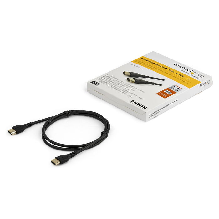 StarTech Cable HDMI 2.0 1m Premium Alta Velocidad RHDMM1MP, 4K UHD 60Hz, HDR, ARC, Ethernet, para TV y Monitores