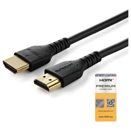 StarTech Cable HDMI 2.0 1m Premium Alta Velocidad RHDMM1MP, 4K UHD 60Hz, HDR, ARC, Ethernet, para TV y Monitores