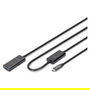 Digitus Cable Extensor USB-C a USB-A 3.2 Gen 1 (5 Gbps) 10 Metros Negro