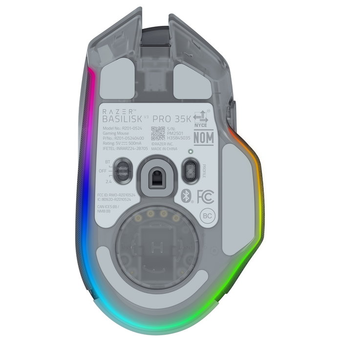 Razer Ratón Basilisk V3 Pro 35K Phantom White Edición Óptico RF Wireless + Bluetooth + USB Type-A Blanco Razer Ratón Basilisk V3 Pro 35K Phantom White Edición Óptico RF Wireless + Bluetooth + USB Type-A Blanco