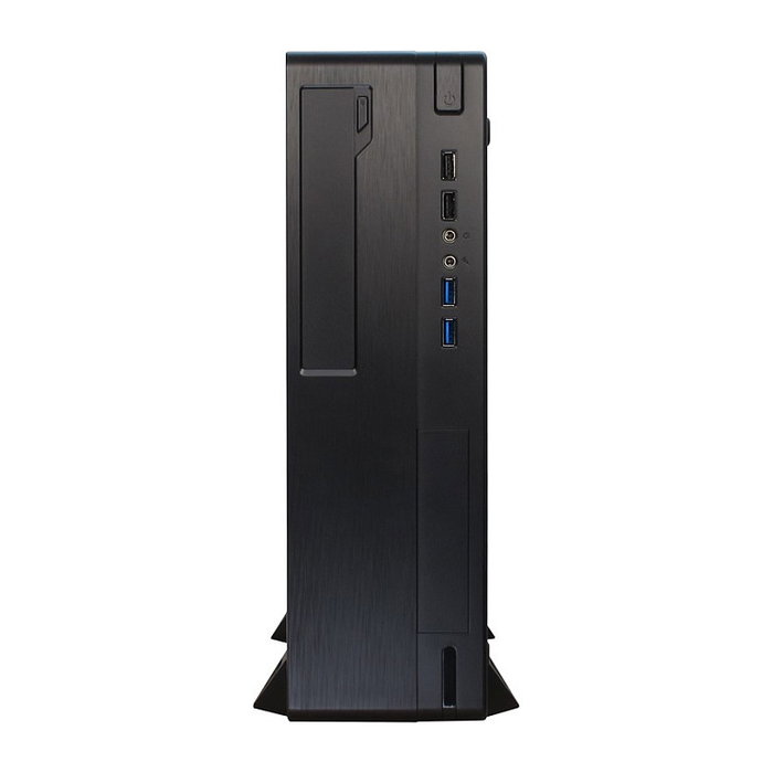 Inter-Tech Elektronik Handels IT-502 Caja para PC de Escritorio Mini Torre Negra Compatible con microATX y Mini-ITX, Factor de Forma 1U, con 2x USB 3.2 Gen 1 y 2x USB 2.0
