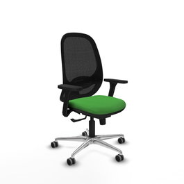 PIQUERAS Y CRESPO Silla de oficina Cilanco con Mecanismo Sincro, Verde y Negro
