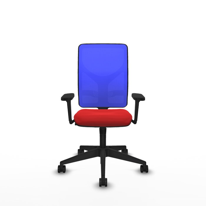 PIQUERAS Y CRESPO Silla de oficina Motilla con mecanismo Sincro, Rojo y Azul