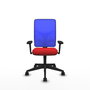 PIQUERAS Y CRESPO Silla de oficina Motilla con mecanismo Sincro, Rojo y Azul