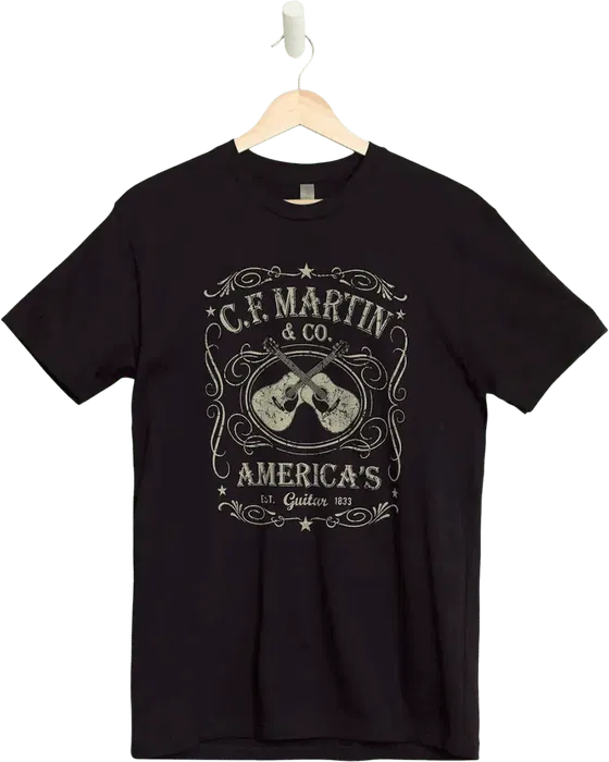 MARTIN Camiseta Dual Guitar Negra Talla S MARTIN Camiseta Dual Guitar Negra Talla S