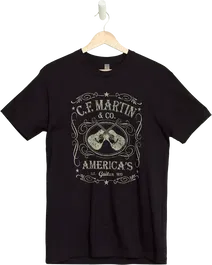 MARTIN Camiseta Dual Guitar Negra Talla S