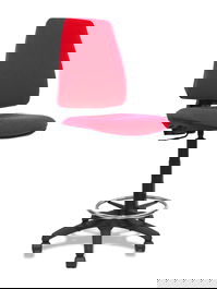 Taburete Piqueras y Crespo PB350RN Rojo PVC