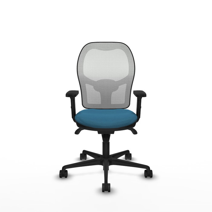 PIQUERAS Y CRESPO Silla de oficina Jorquera con mecanismo Sincro, Verde petróleo y Blanco PIQUERAS Y CRESPO Silla de oficina Jorquera con mecanismo Sincro, Verde petróleo y Blanco