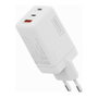 Digitus Cargador USB GaN 67W con 2 Puertos USB-C y 1 USB-A, Carga Rápida, Interior, Blanco, Máximo 3 Dispositivos