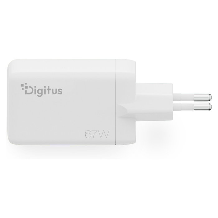 Digitus Cargador USB GaN 67 W 2x USB-C 1x USB-A Blanco DA-10303 Digitus Cargador USB GaN 67 W 2x USB-C 1x USB-A Blanco DA-10303