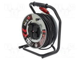 KERG Prolongador de alimentación H05RR-F 3G1,5mm² 50m Negro