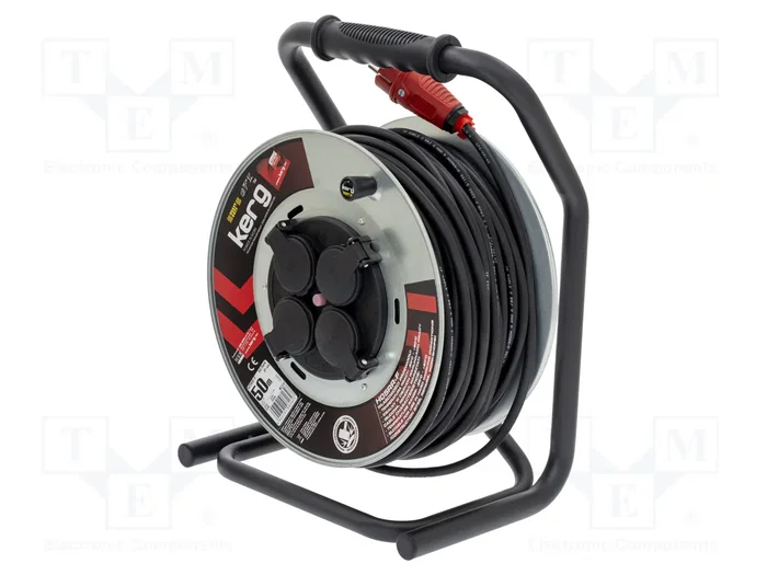 KERG Prolongador de alimentación H05RR-F 3G1,5mm² 50m Negro KERG Prolongador de alimentación H05RR-F 3G1,5mm² 50m Negro