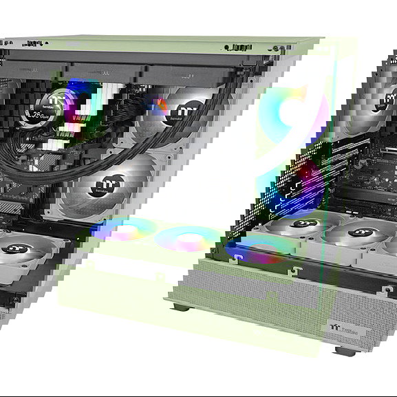 Thermaltake CT140 EX ARGB Sync Ventilador PC Refrigeración Matcha Green Pack 3 Unidades 140mm