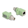 DeLOCK 60681 Adaptador M12 X-codificado 8 Pin a RJ45 Hembra Cat.5e Verde