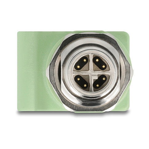DeLOCK 60681 Adaptador M12 X-codificado 8 Pin a RJ45 Hembra Cat.5e Verde