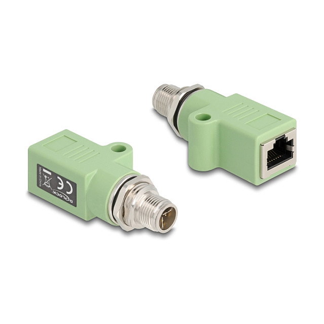 DeLOCK 60681 Adaptador M12 X-codificado 8 Pin a RJ45 Cat.5e Verde DeLOCK 60681 Adaptador M12 X-codificado 8 Pin a RJ45 Cat.5e Verde