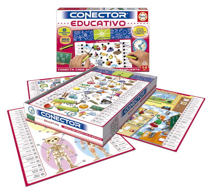 Educa Borrás Juego Conector Educativo con 8 láminas y 352 preguntas Educa Borrás Juego Conector Educativo con 8 láminas y 352 preguntas