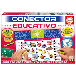 Educa Borrás Juego Conector Educativo con 8 láminas y 352 preguntas